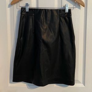 Faux leather skirt